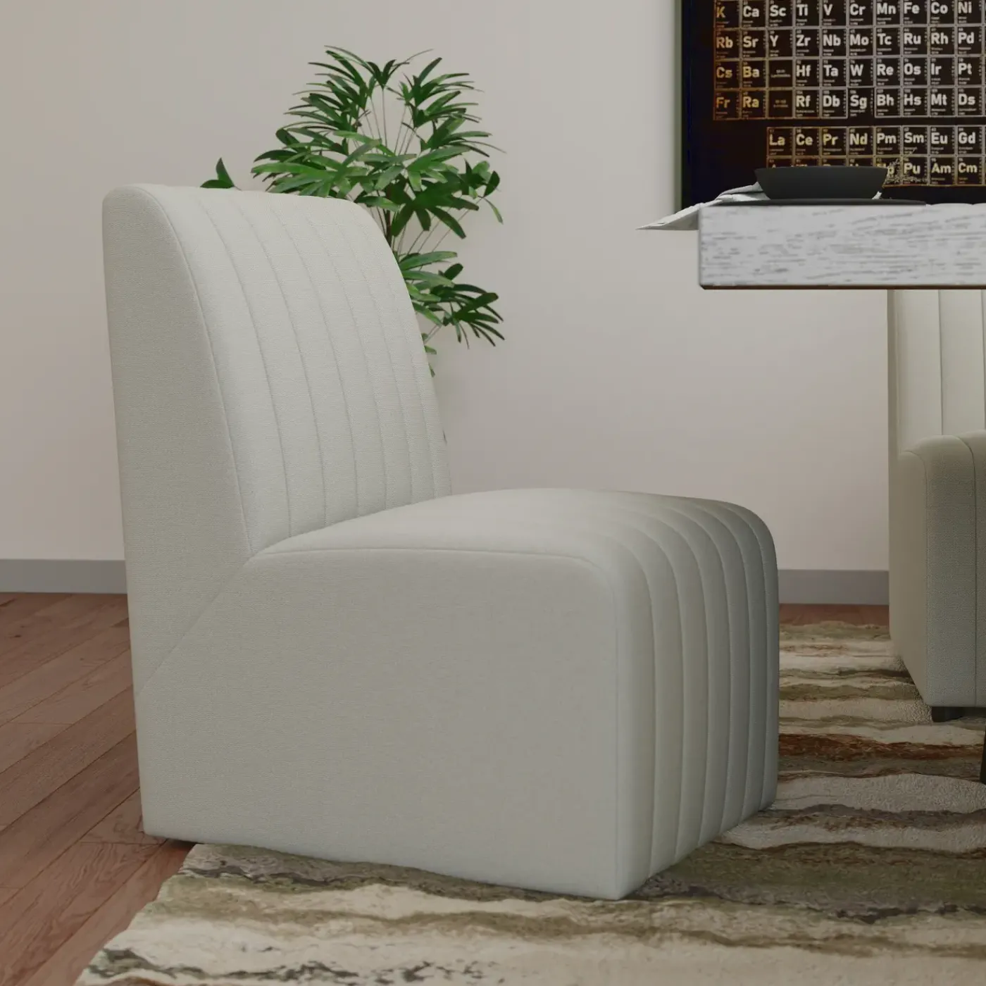 Zander 5pc Dining Set: Table, 3 Upholstered Side Chairs & Bench Dining Room Sets